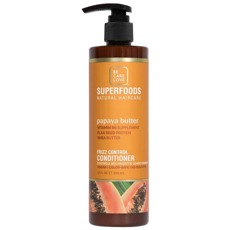 Be Care Love Superfoods Papaya Butter Frizz Control Conditioner 12oz