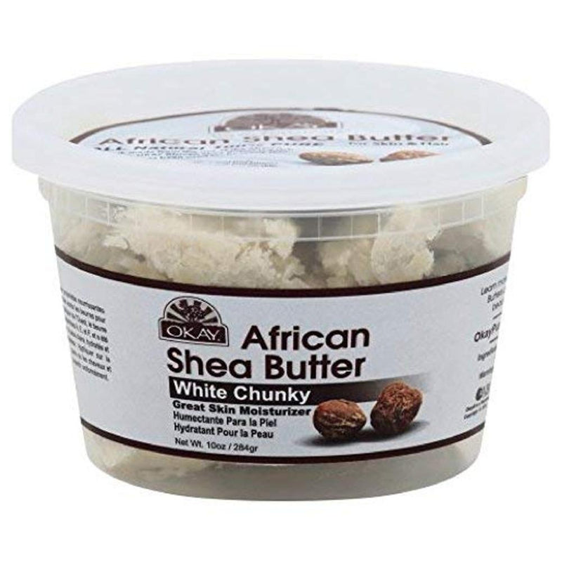 OKAY African Shea Butter White Chunky 10oz