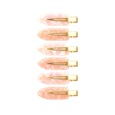 Spa Sister Dent Free Clips 6ct - Pink Nude Quartz