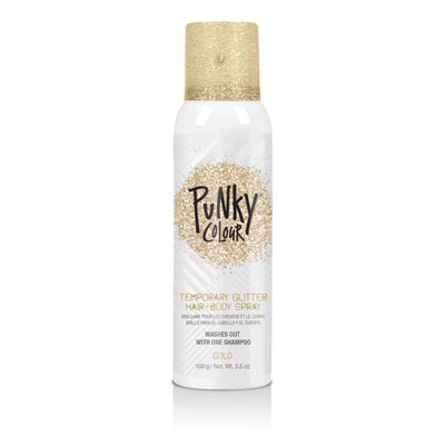Punky Colour Temporary Hair and Body Gold Glitter Spray 3.5oz