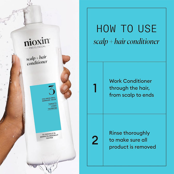 Nioxin System 3 Color Safe Conditioner Liter usage