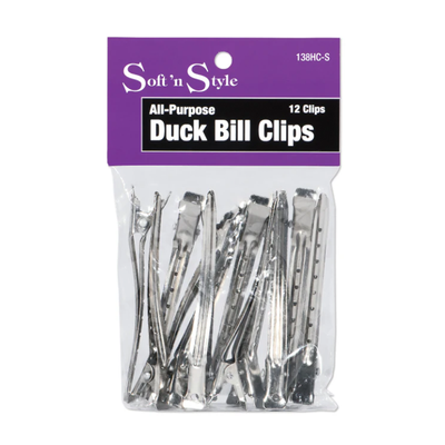 Soft 'N Style Steel Duck Bill Clips 12ct