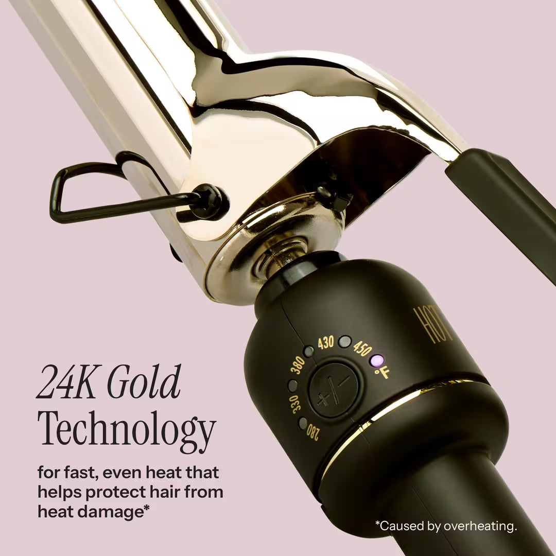 Hot Tools Gold 1" Curling Iron extended barrel