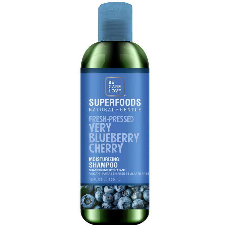 Be Care Love Superfoods Very Blueberry Cherry Moisturizing Shampoo 12oz