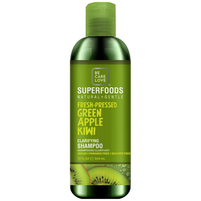 Be Care Love Superfoods Green Apple Kiwi Clarifying Shampoo 12oz