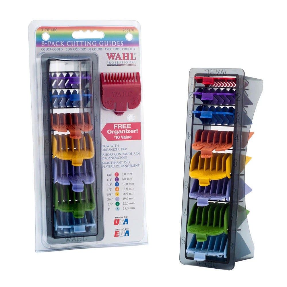 Wahl 8-Pack Color-Coded Cutting Guides with Organizer