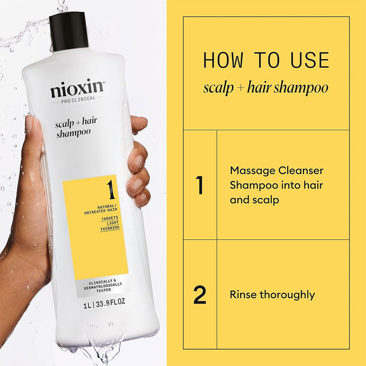 Nioxin System 1 Cleanser Shampoo Liter
