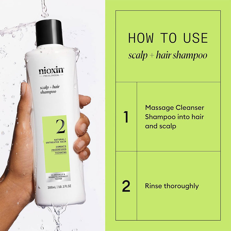 Nioxin System 2 Cleanser Shampoo 10.1oz
