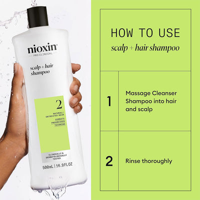 Nioxin System 2 Cleanser Shampoo 16.9oz