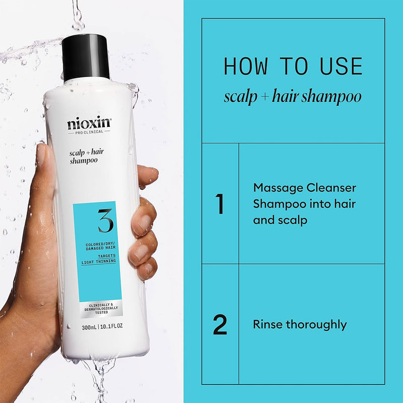 Nioxin System 3 Color Safe Cleanser Shampoo 10.1oz