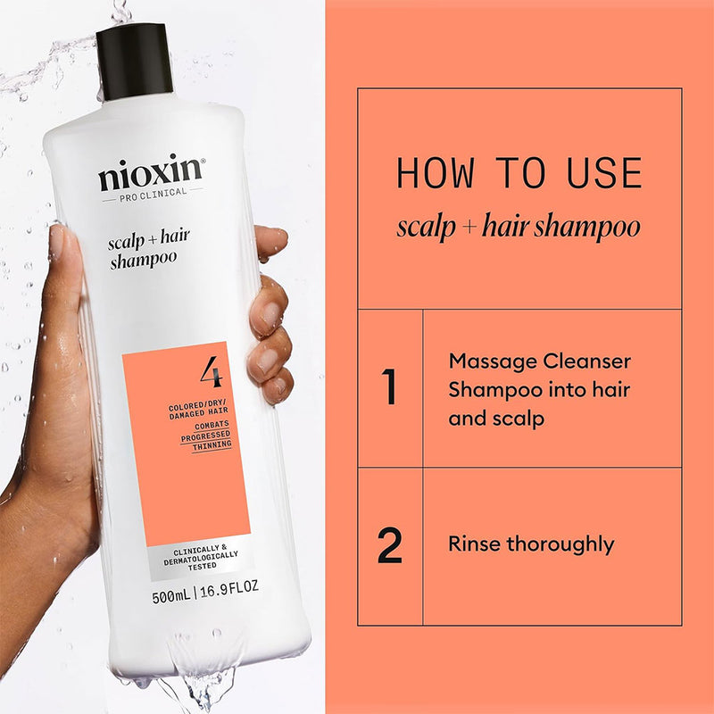 Nioxin System 4 Color Safe Cleanser Shampoo 16.9oz