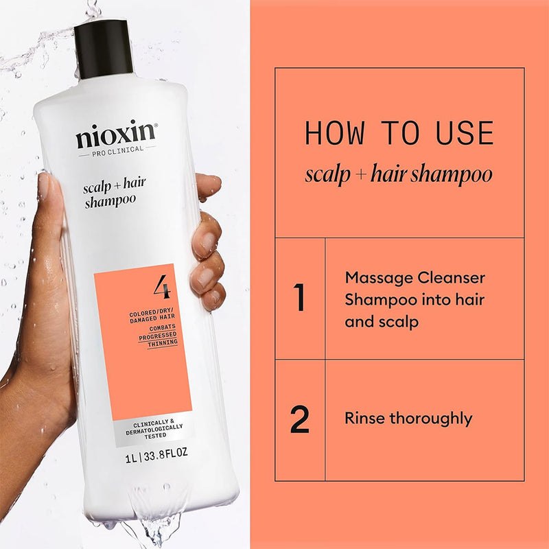 Nioxin System 4 Color Safe Cleanser Shampoo Liter