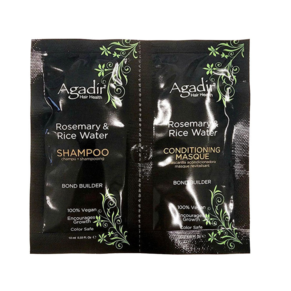 Agadir Rosemary and Rice Water Shampoo and Conditioner Sample Size