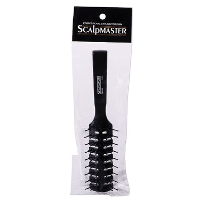 Scalpmaster 7 Rows Vent Hair Stylist Brush - Black