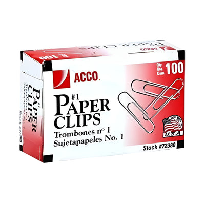 Acco Paper Clips, 1 Box