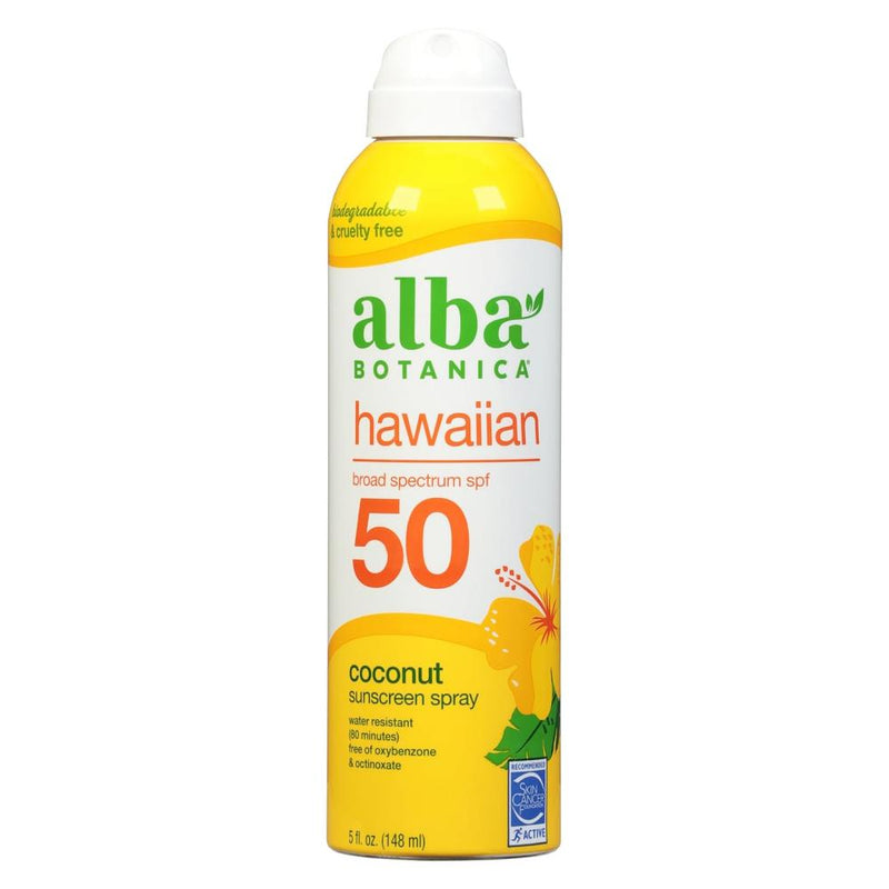 Alba Botanica Hawaiian Coconut Sunscreen Spray SPF 50 5oz
