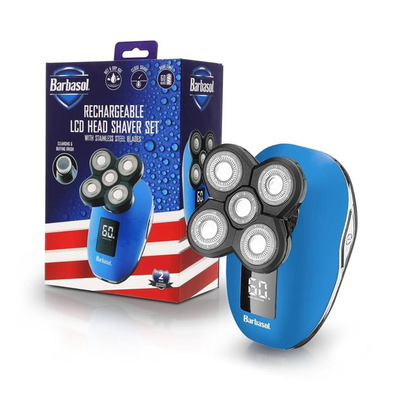 Barbasol Rechargeable LCD Head Shaver Set