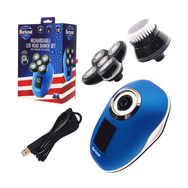 Barbasol Rechargeable LCD Head Shaver Set