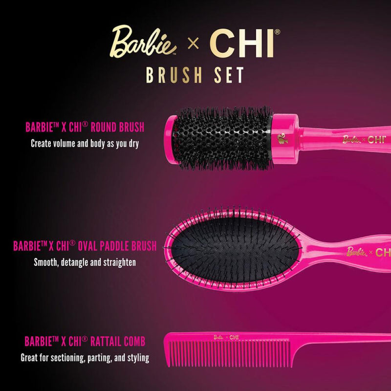 CHI Barbie 65th Anniversary Brush Kit w/ Mirror