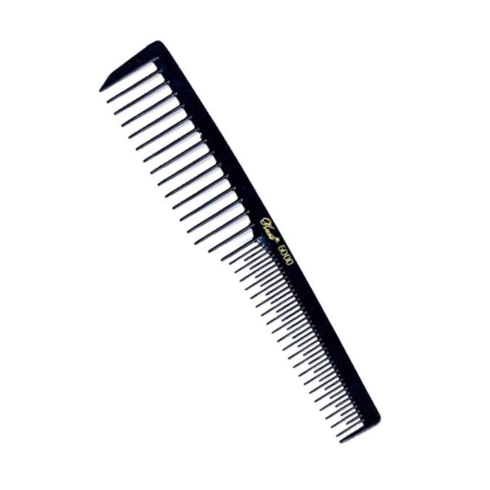 Krest 6000 Space Tooth Vent Comb 7" Black 