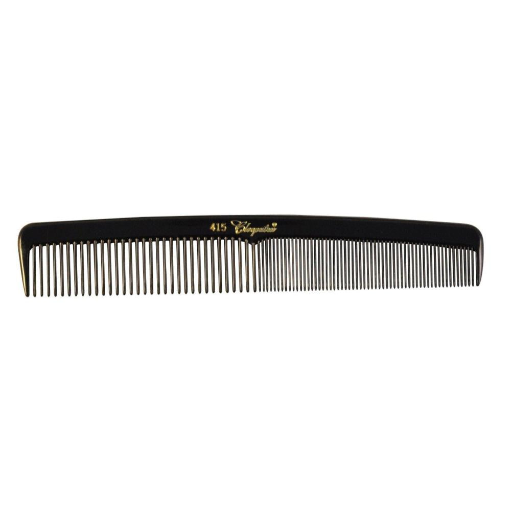 Cleopatra Series 7" Round Back Finger Waver Comb Black 