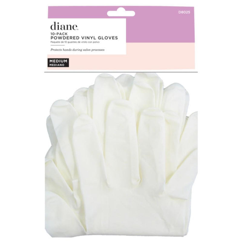 Diane Vinyl Powdered Gloves 10ct - Medium