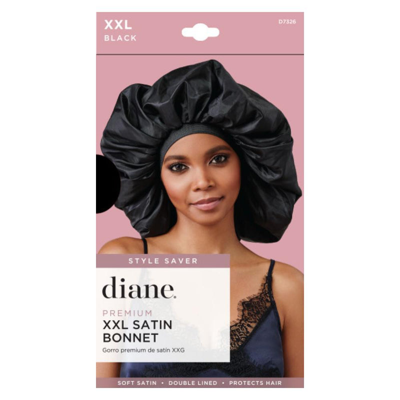 Diane Premium XXL Satin Bonnet - Black