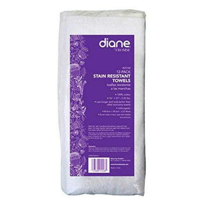 Diane Stain Resistant White Towels 12 Pack