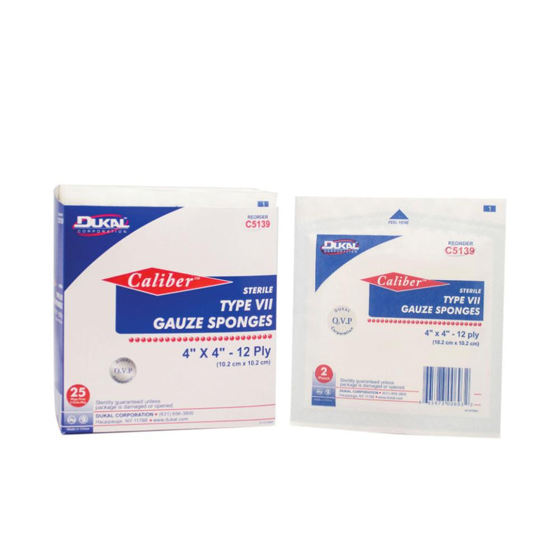 Dukal Sterile Type VII Gauze Sponges 4x4 Tray - 25ct