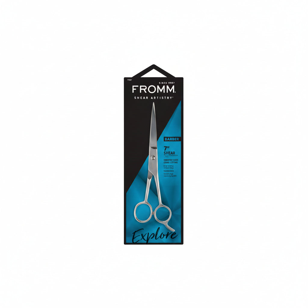 Shear with packaging featuring &