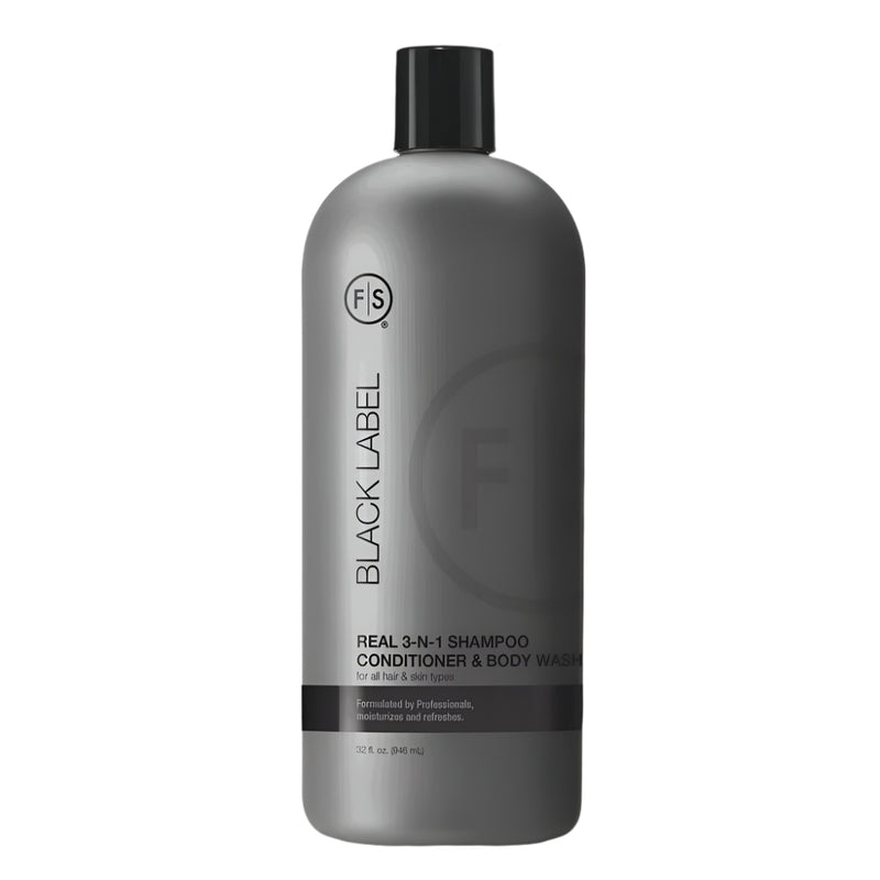 FS Black Label 3 in 1 Shampoo, Conditioner and Body Wash 32oz