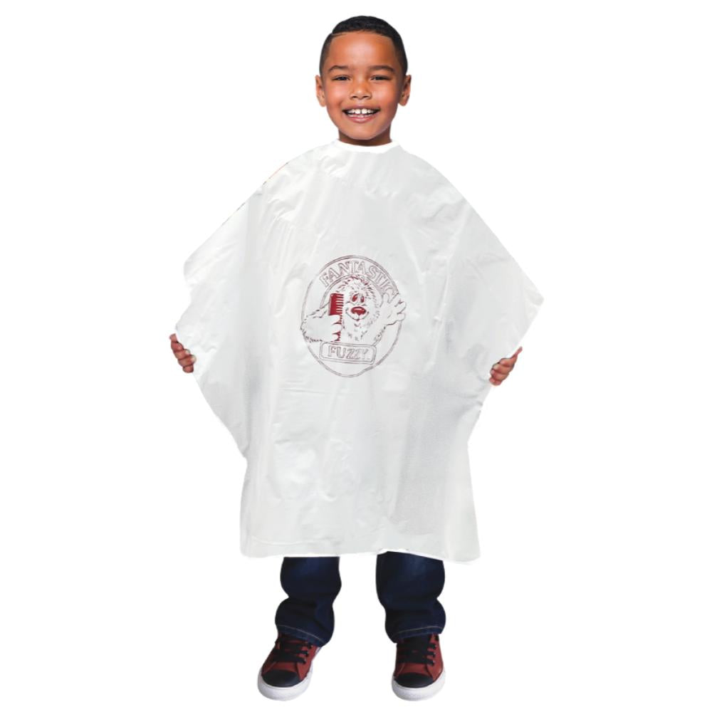 FS Kids Fuzzy Vinyl Cape- White
