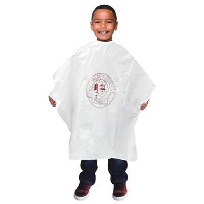 FS Kids Fuzzy Vinyl Cape- White