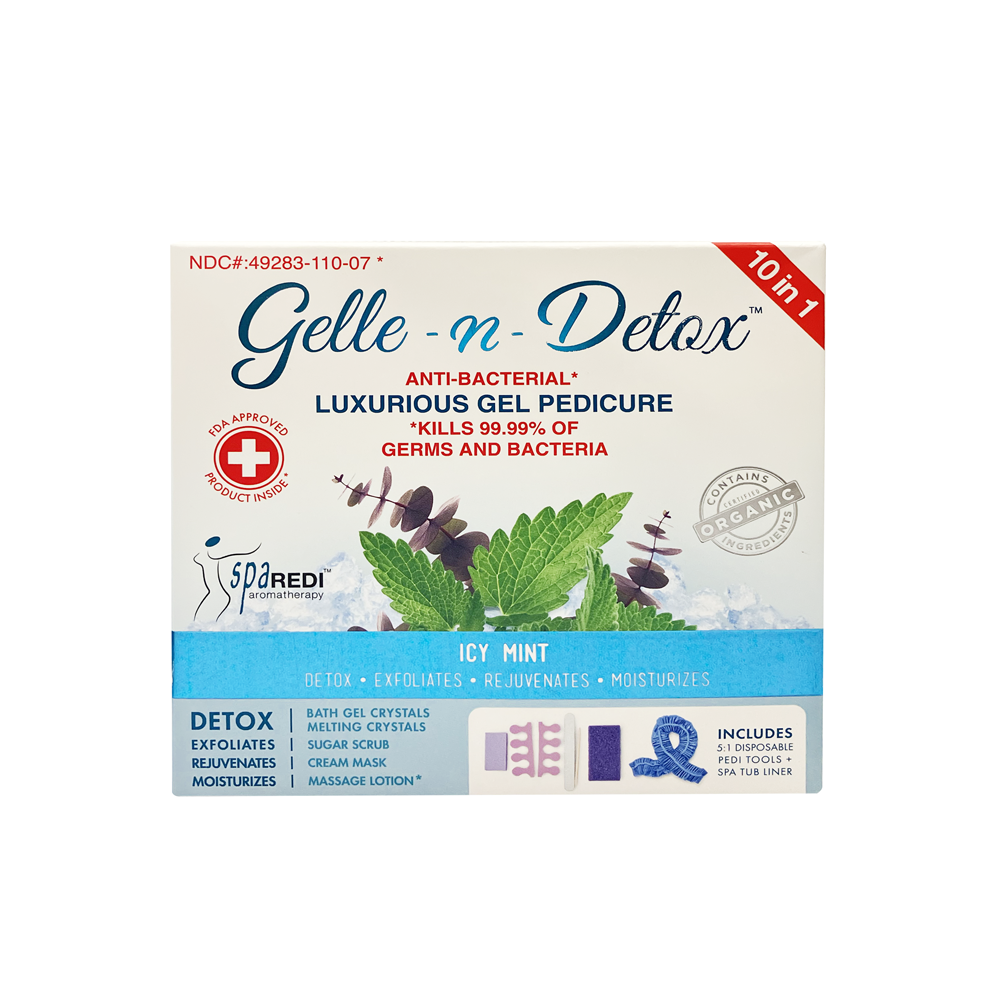 Gelle N Detox Luxurious Gel Pedicure Kit - Icy Mint