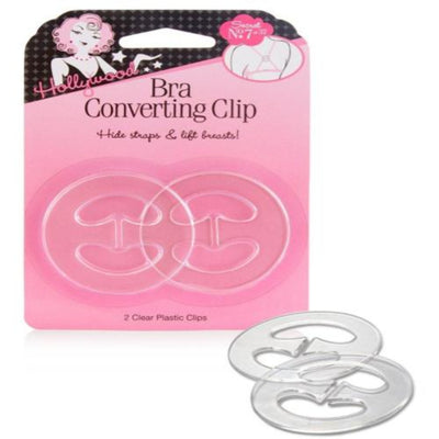 Hollywood Fashion Secrets Bra Converting Clear Clips - Set of 2