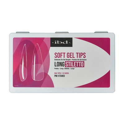 IBD Clear Soft Gel Tips - Long Stiletto