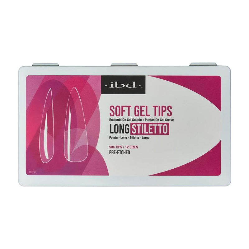 IBD Clear Soft Gel Tips - Long Stiletto