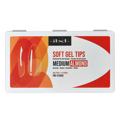 IBD Clear Soft Gel Tips - Medium Almond