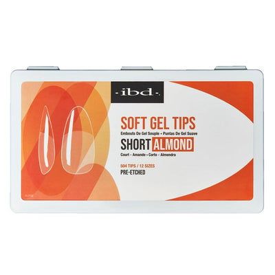 IBD Clear Soft Gel Tips - Short Almond
