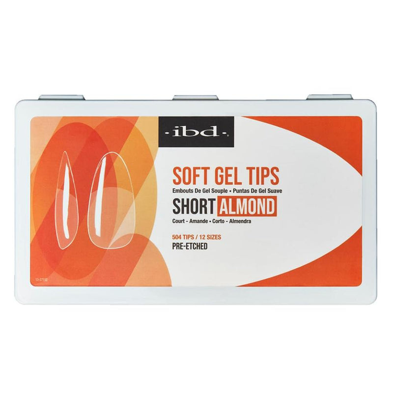 IBD Clear Soft Gel Tips - Short Almond