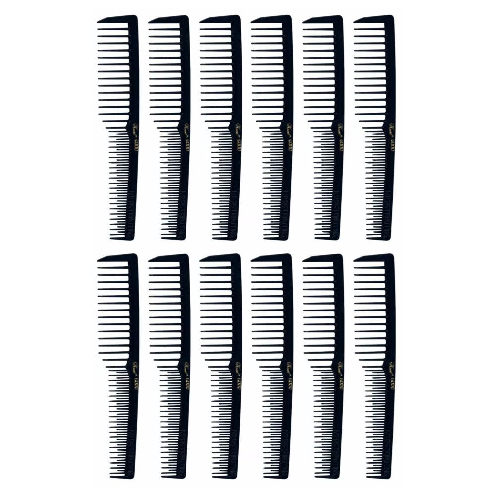 Krest 6000 Space Tooth Vent Comb 7" Black - 1 Dozen