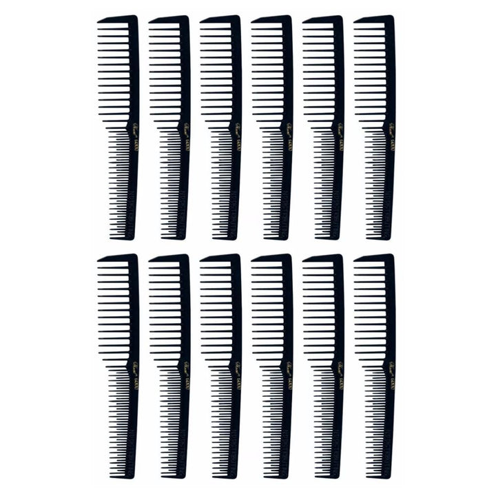 Krest 6000 Space Tooth Vent Comb 7" Black - 1 Dozen
