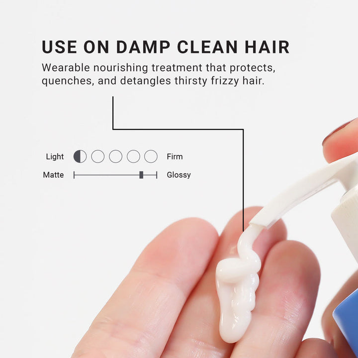 Use on damp clean hair