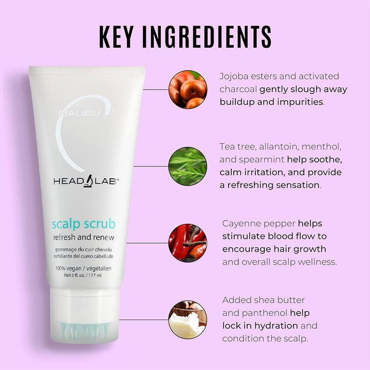 Malibu C Scalp Scrub key ingredients