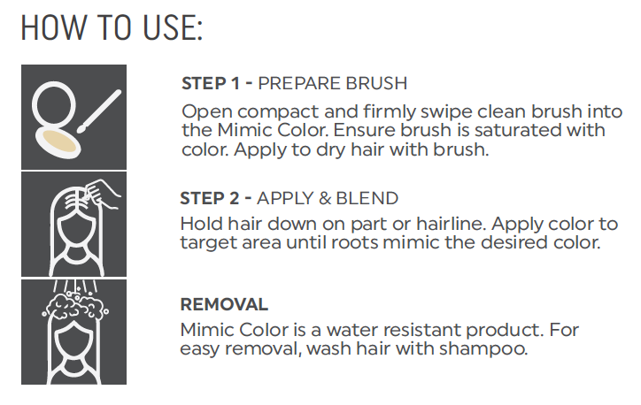 Mimic Color Root Cover Up Kit - Light Brown - MimicColor