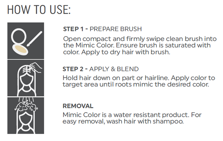Mimic Color Root Cover Up Kit - Light Brown - MimicColor