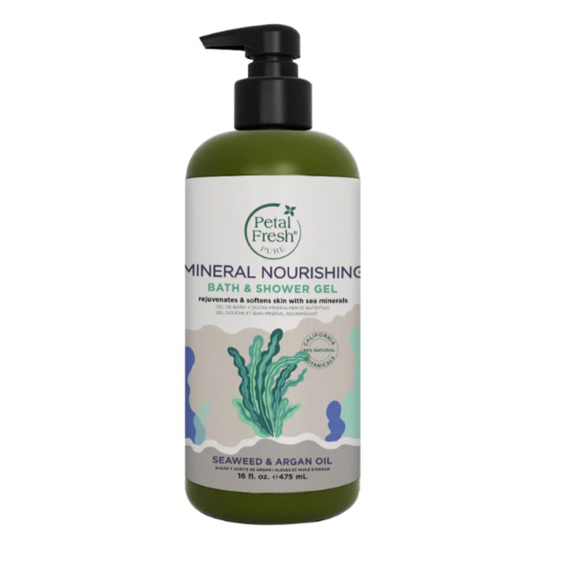 Petal Fresh Mineral Nourishing Bath & Shower Gel with Seaweed & Argan Oil 16oz