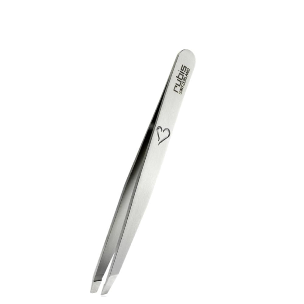 Rubis Switzerland Slanted Tip Tweezer with a Heart