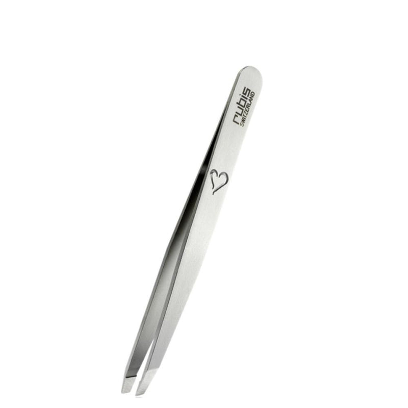 Rubis Switzerland Slanted Tip Tweezer with a Heart
