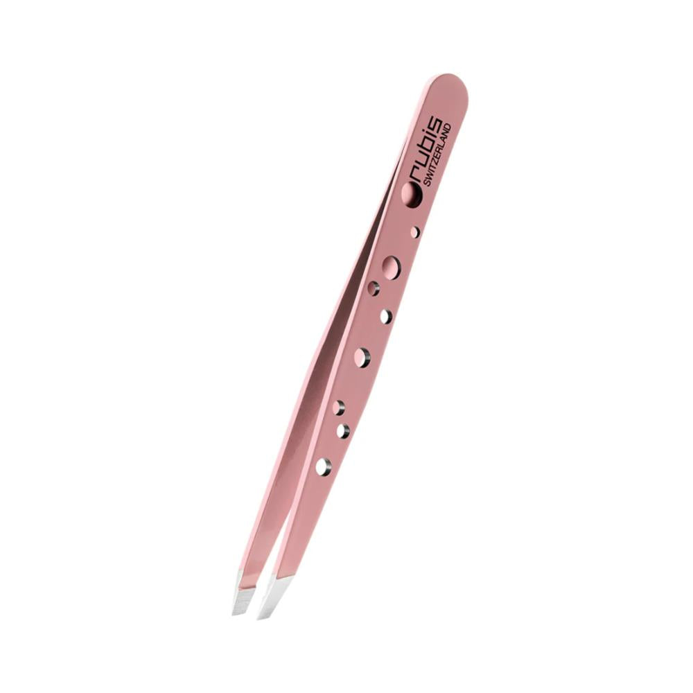 Rubis Swiss Classic Slant Tip Tweezers- Pink
